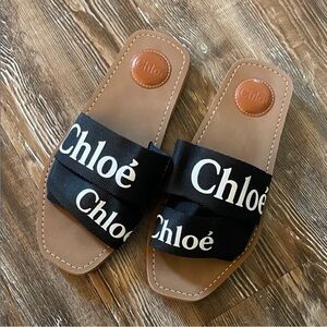See By Chloe Black and Tan Sandals